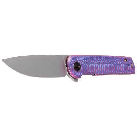 Nóż składany WE Knife Charith LE No 072/210 Ripple Pattern Purple Titanium, Silver Bead Blasted CPM 20CV (WE20056-2)