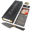 Nóż kuchenny Microtech Santoku 4.2'' Signature Bronze Titanium Bolsters/Carbon Fiber, Black DLC M390MK (3300B-1DLCCFS)