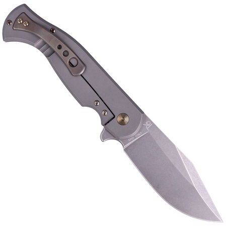 Fox Knife Eastwood Tiger Sandblasted Titanium/CF, Coarse Stonewashed by Gudy Van Poppel (FX-524 TICF)