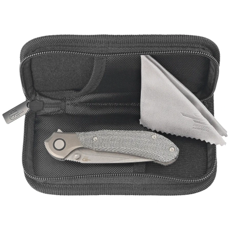 Bestech Constellation Knife Grey Titanium/Black Micarta, Dark Bead Blasted/Stonewashed MagnaCut by Munko Knives (BT2501A)