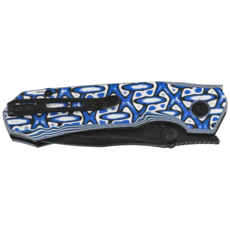 Remette RT-Rhino Knife Blue/White G10, Black Stonewashed D2 (RNGD262)