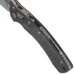 Nóż składany Microtech Amphibian Mini Ram-Lok S/E Gray Slab Side Titanium / Carbon Fiber, Flamed Bksp, Stonewashed M390MK by Tony Marfione (137MRL-10MS12)