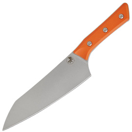 Microtech Chef 8'' Kitchen Knife Ember G10, Stonewashed M390MK (3000-10EM)
