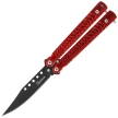 Nóż składany motylek Martinez Albainox Balisong Steel-Bright Red, Bright Black 3Cr13Mov (02226)