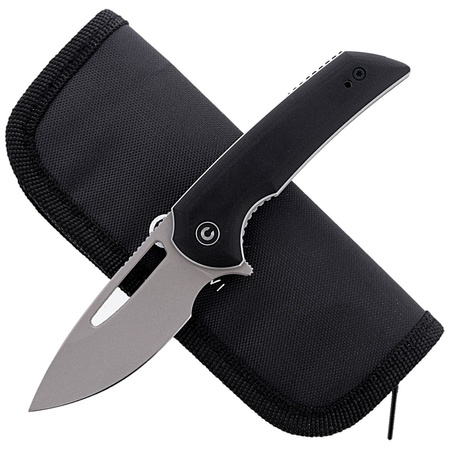 CIVIVI Knife Odium Black G10, Stonewashed by Ferrum Forge Knife Works (C2010D)