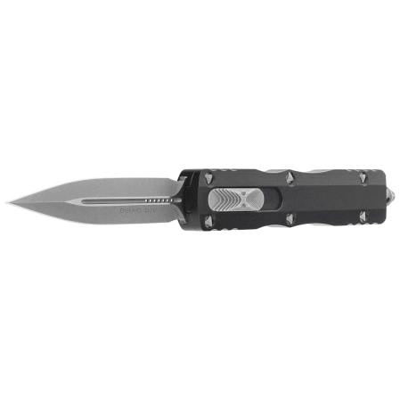 Nóż automatyczny OTF Microtech Dirac D/E Black Aluminium, Apocalyptic M390 by Tony Marfione (225-10AP)