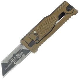 Reate EXO-U V2 OTF Gravity Knife Diamond Pattern Bronze Aluminum, Stainless Steel