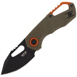 MKM Isonzo Clip Point Knife Green FRN, Black Idroglider N690 by Jesper Voxnæs (MKFX03-3PGO)