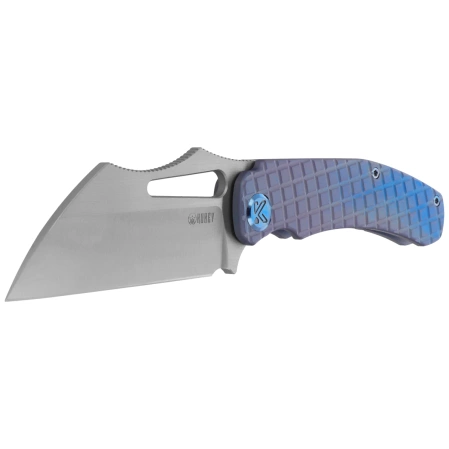 Nóż składany Kubey Sylow Blue Titanium, Stonewashed 14C28N by James Lowe (KU260B)