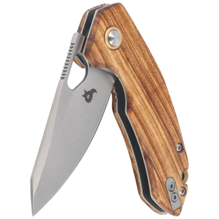 BlackFox The Corner Knife Ziricote Wood, Satin 10Cr15CoMov (BF-787 ZW)