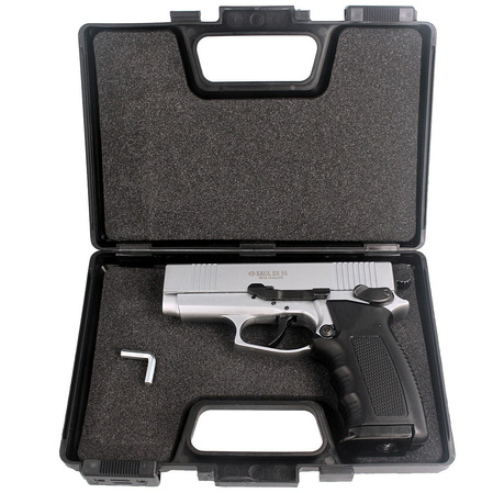 Zestaw pistolet wiatrówka Voltran Ekol ES 55 White 4.5 mm, 1500 BBs, 10 kapsuł, tarcze