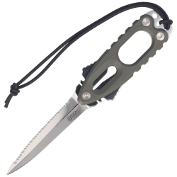 MAC Coltellerie Gunster Diving Knife Green FRN, Satin MA5 by Moris Baroni (GNR11.V)
