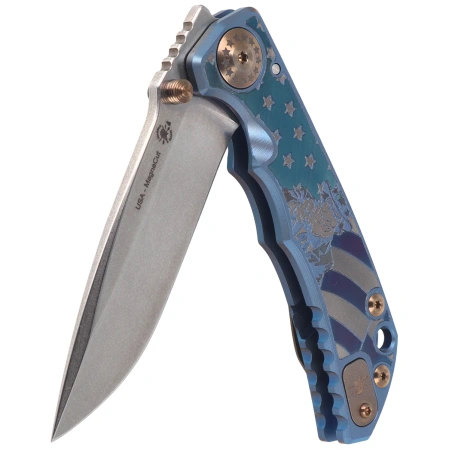 Nóż składany Spartan Blades Harsey Folder ''Uncle Sam'' Titanium, Stonewashed MagnaCut by William W. Harsey (SF5USAM)
