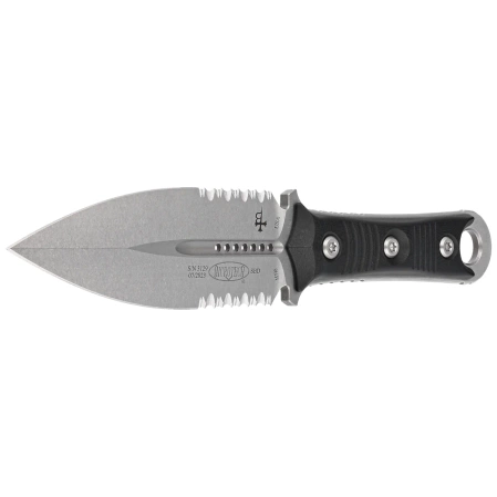 Microtech SBD D/E Milled Black G10, Stonewashed P/S M390 by Borka Blades (201-11)
