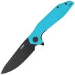 Kubey Nova KU117S Knife, Light Blue G10, Blackwashed 14C28N