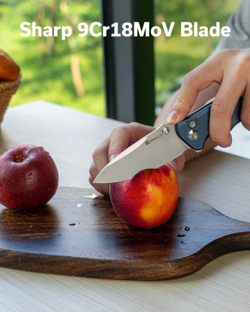 Sencut Cybrix Blue Aluminum, Satin 9Cr18MoV (S23098A-4)