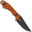 Kubey TLB II Knife Brown Micarta, Black Stonewashed 14C28N by Alessandra De Santis (KU468D)