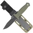 Demko Armiger 4 Clip Point Knife OD Green TPR, Black Powder Coated 80CrV2 by Andrew Demko (ARM4-80CrV2-OD-CLP)