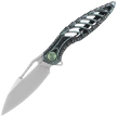 RikeKnife Thor6 Black / Green Titanium, Satin M390 (RK Thor6-M-BG))
