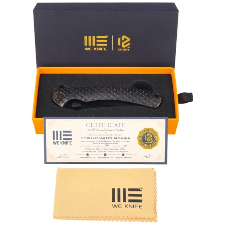 WeKnife Dracarys LE No 186/199 Bronze / Black Titanium, Black Stonewashed M390 (WE25061B-4)