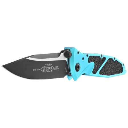 Microtech Socom Elite S/E-M Knife Turquoise Aluminum, Black M390MK by Tony Marfione (160-1TQ)