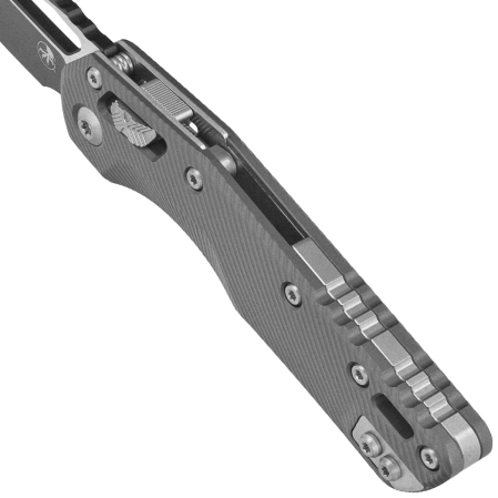 Nóż składany Microtech MSI S/E Fluted Natural Clear Aluminium, Black Cerakote M390MK by Tony Marfione (210-1FLNC)