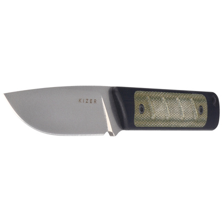 Nóż Kizer Smolt Black G10/Green Micarta, Stonewashed 14C28N by Jonathan Styles (1063A6)
