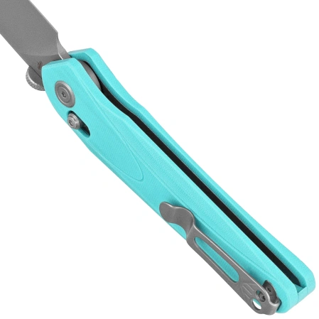Bestech Mothus Knife Light Blue G10, Bead Blast / Fine Stonewashed 14C28N by Kombou (BG67D)