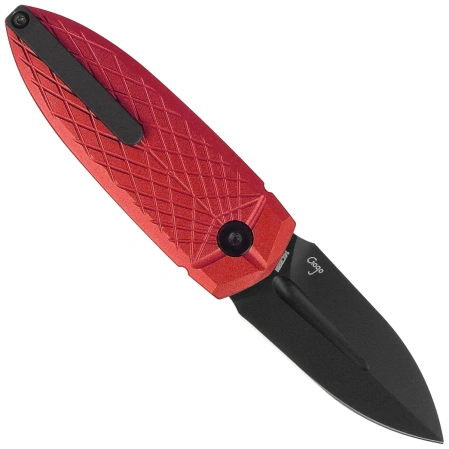 Bestech QUQU Red Aluminum, Black DLC 14C28N by Gogo Knife (BG57B-4)