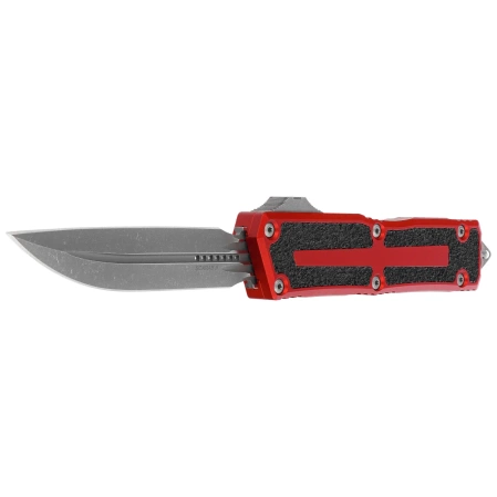Nóż automatyczny OTF Microtech Scarab II Gen III D/E-S Red Aluminium, Apocalyptic M390MK by Tony Marfione (1180-10APRD)