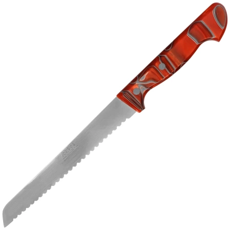 MAM Bread Kitchen Knife Red Metakrilat, Serrated Stainless Steel (4340)