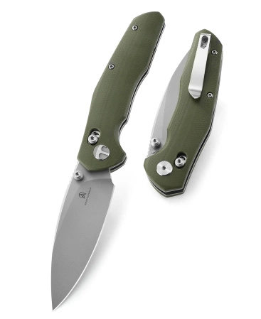 Bestechman Ronan Knife OD Green G10, Stonewashed 14C28N (BMK02E)