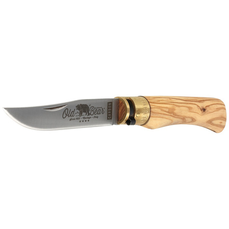 Nóż składany Antonini Old Bear Classical L Olive Wood, Satin C70 (9306/21_LU)