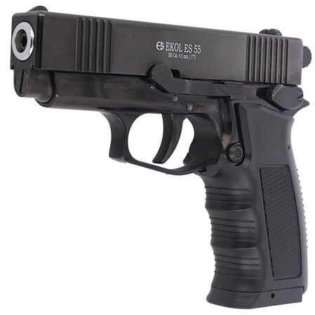 Zestaw pistolet wiatrówka Voltran Ekol ES 55 Black 4.5 mm, 1500 BBs, 10 kapsuł, tarcze