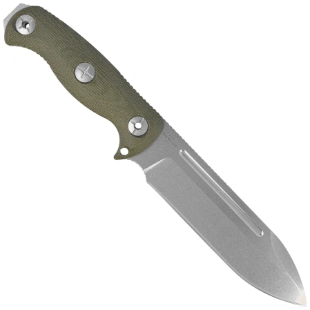 Kizer Drop Bear Fix 7 Knife Green Micarta, Stonewashed AEB-L by Azo (1103A1)
