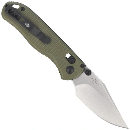 Kizer Drop Bear 2 Knife Green Micarta, Satin Nitro-V by Azo (V3619.2KC1)