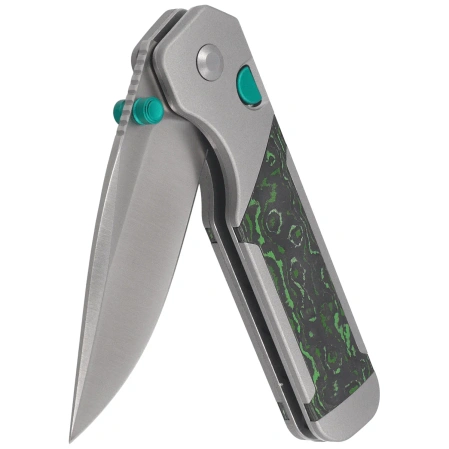 Nóż składany Kizer Militaw 315 KwikSwap Gray Aluminium / Jungle Wear Fat Carbon, Satin M390 by Jonathan Styles (Ki3634.31BDA2)