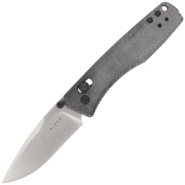 Kizer Aegis Knife Black Norplex UltreX Micarta, Satin AEB-L by Azo (V3774A1)
