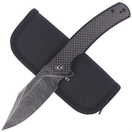 Nóż składany Civivi Sinisys Black G10, Black Hand Rubbed Damascus (C20039-DS1)