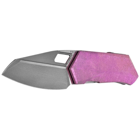 Remette RT-Woodpecker Knife Crystal Purple Titanium, Hand Grinding Pearlescent M390 (RTWP-IP)