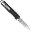TacKnives Takcom OTF Barracuda Carbon Fiber / Aluminium, Double Edge Satin D2