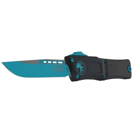 Microtech Combat Troodon Gen III S/E OTF Knife Black Aluminum, Turquoise M390MK by Tony Marfione (1143-1TQSK)