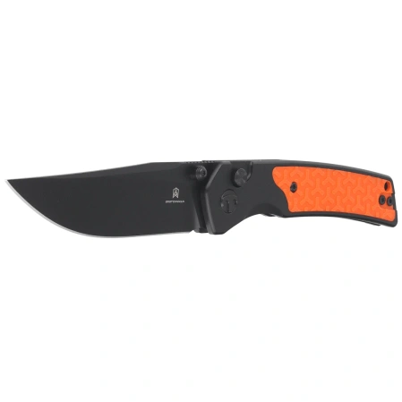 Nóż składany Bestechman Icebreaker Black Aluminum / Orange G10, Black PVD D2 (BMK16D)