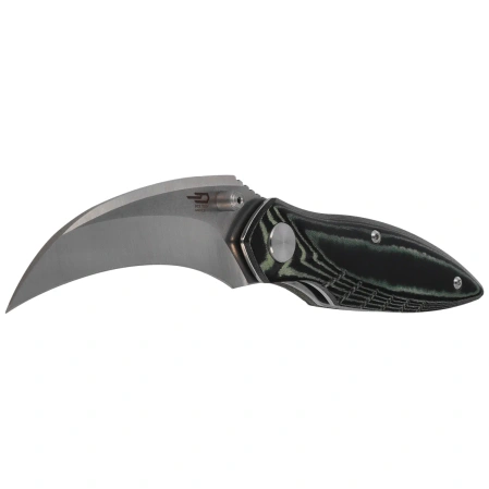 Bestech Mantidae Green Micarta, Satin / Stonewashed 14C28N by Lucas (BG60E)