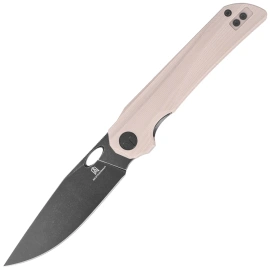 Bestechman Smuga Knife Champagne G10, Black PVD Stonewashed AEB-L by Kombou (BMK22F)