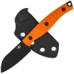Bestech Heidiblacksmith#3 Sheepsfoot Knife Orange G10, Black PVD 14C28N by Heidi (BFK07B)
