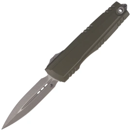 Microtech Luminary ZBP D/E Signature OTF Knife Moss Green Aluminum, Apocalyptic M390MK by Tony Marfione (1270-10APMGS)