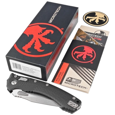 Nóż składany Microtech Amphibian Ram-Lok S/E Black Fluted G10, Stonewashed M390MK by Tony Marfione (137RL-10FLGTBK)