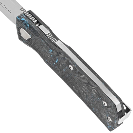 Nóż składany Maserin Power 502/B Black-Blue Fat Carbon, Satin N690 by Sergio Consoli