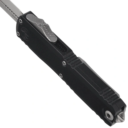 Microtech UTX-70 Gen IV D/E OTF Knife Black Aluminum, Stonewashed M390MK by Tony Marfione (11474-10)